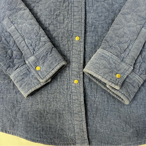 Sag Harbor Vintage Blue Quilted Jacket 100% Cotton - Picture 5 of 7